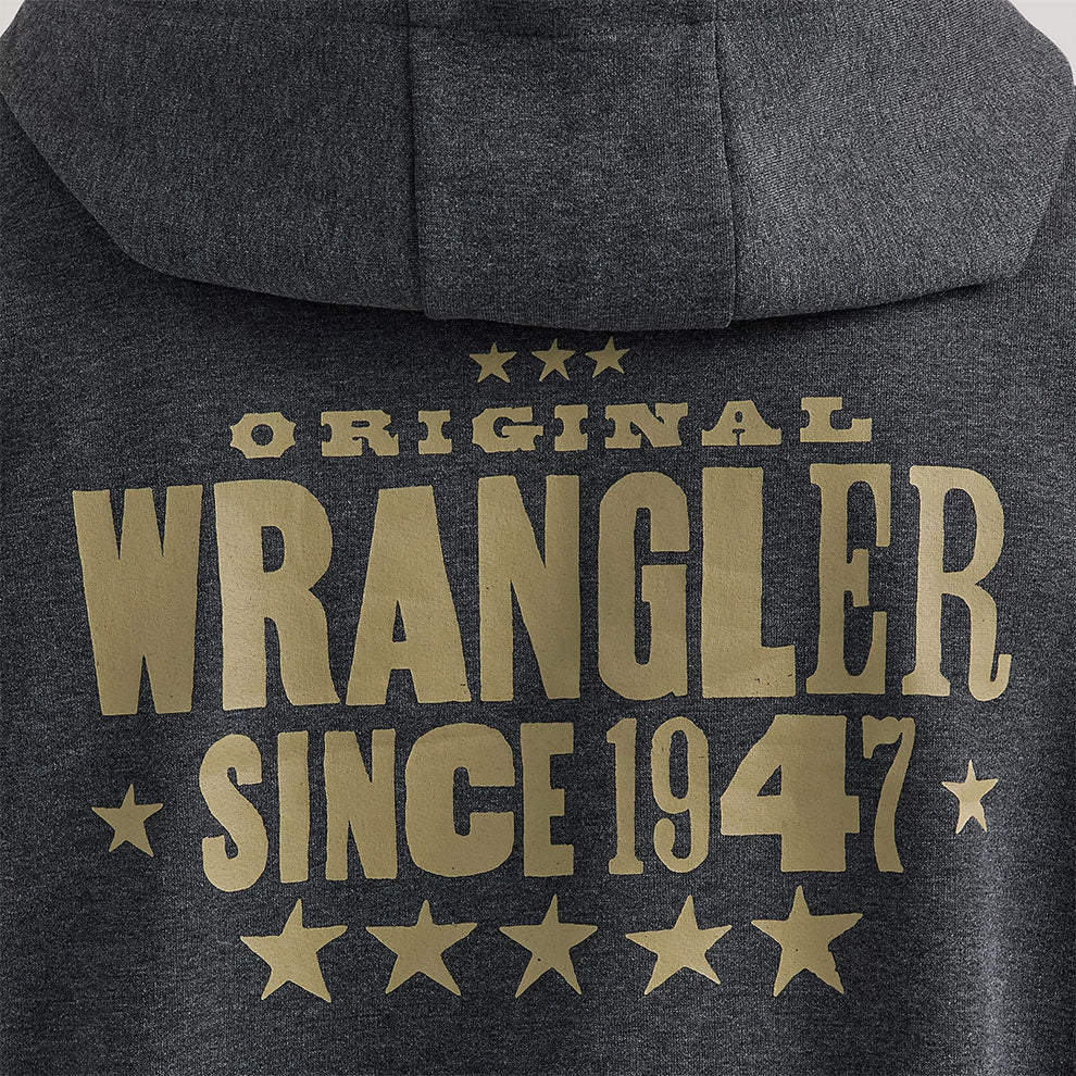 WRANGLER MEN'S 1947 WRANGLER LOGO PULLOVER HOODIE