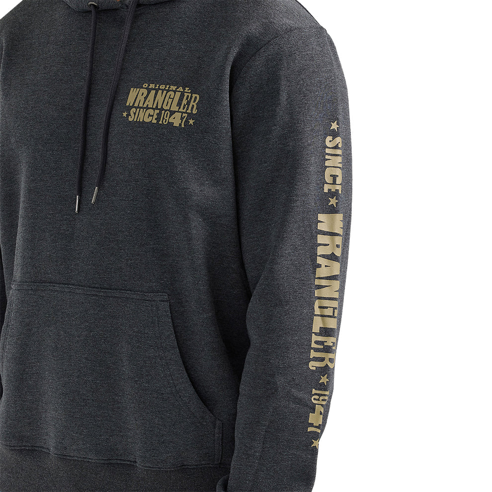 WRANGLER MEN'S 1947 WRANGLER LOGO PULLOVER HOODIE