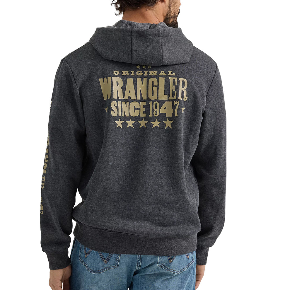 WRANGLER MEN'S 1947 WRANGLER LOGO PULLOVER HOODIE