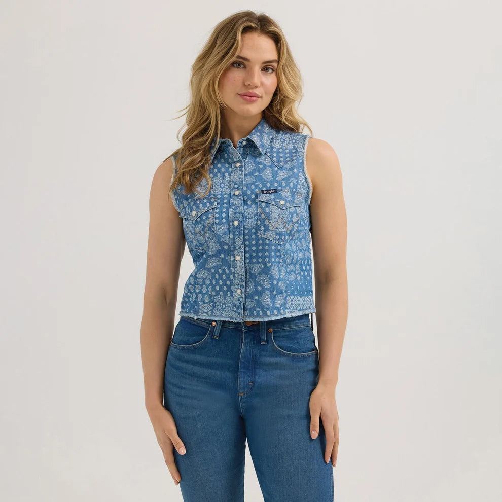Wrangler 112365054 - Women`s Retro Denim Vest