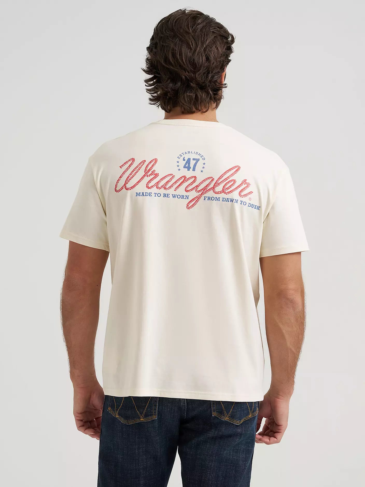 Wrangler 112380305 - Men`s Cursive Cowboy T-Shirt
