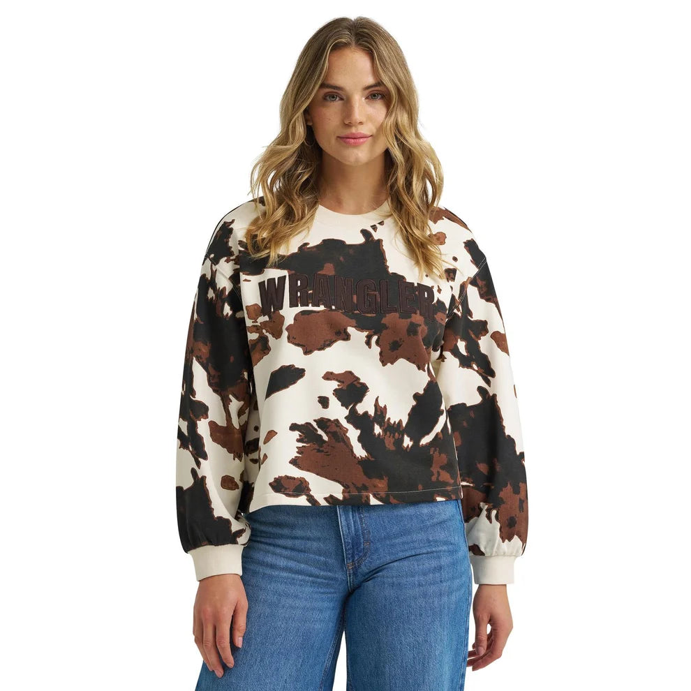 Wrangler 112384040 - Women's Cow Print Sweater