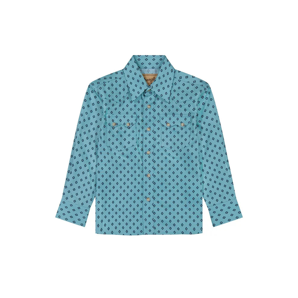 Wrangler 112385921 - Boy's Turquoise Long Sleeve