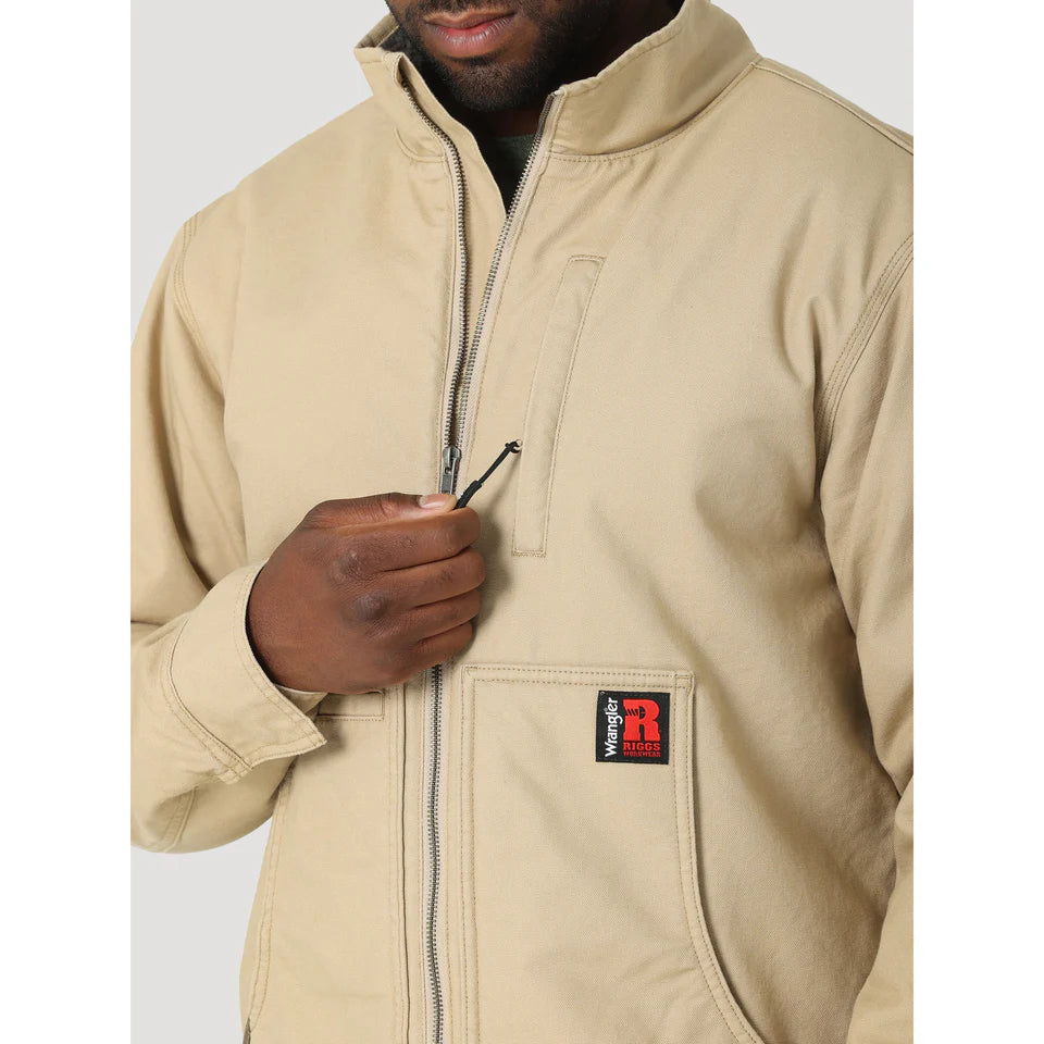 Wrangler Mens Sherpa Lined Canvas Jacket
