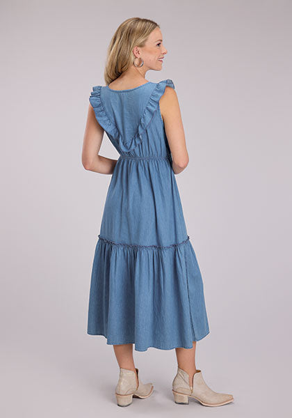 Roper 5054 - Women`s Tiered Denim Dress