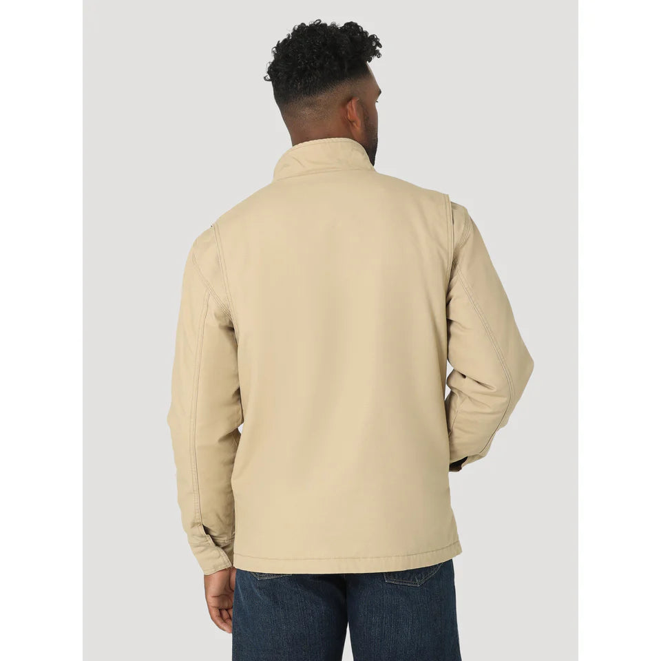 Wrangler Mens Sherpa Lined Canvas Jacket