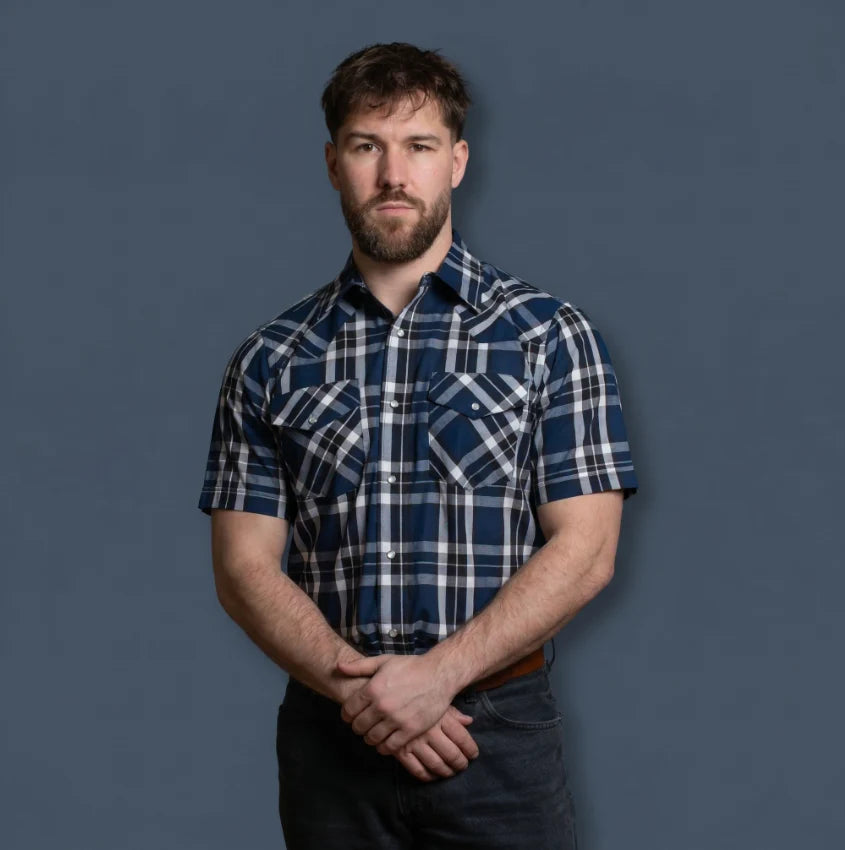 MWG I30E00R-77 - Men`s Plaid Front Snap