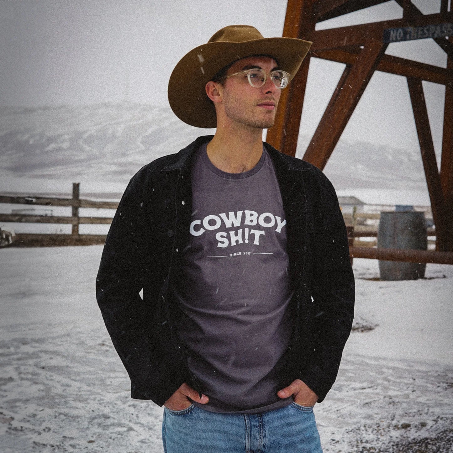 COWBOY SH!T SINCE 2017 - CHARCOAL TEE