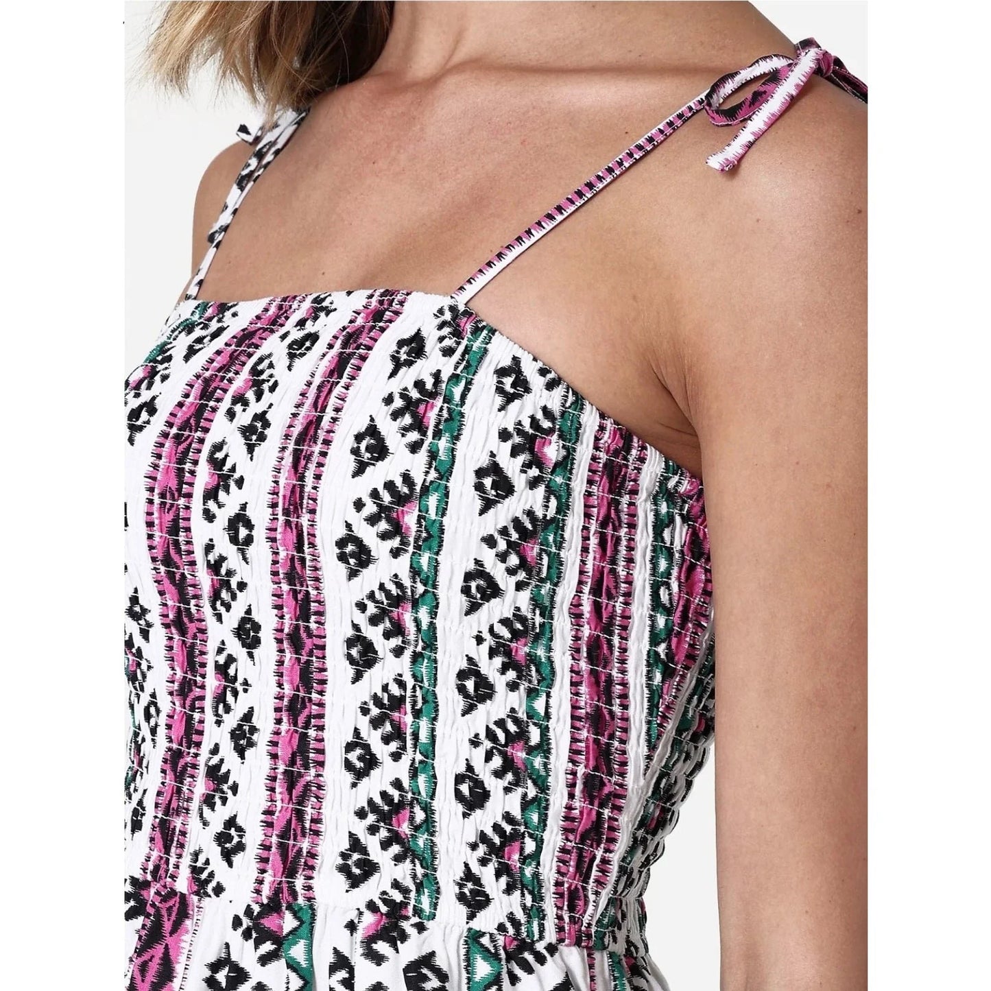 WRANGLER WOMEN’S SMOCKED BODICE TANK DRESS