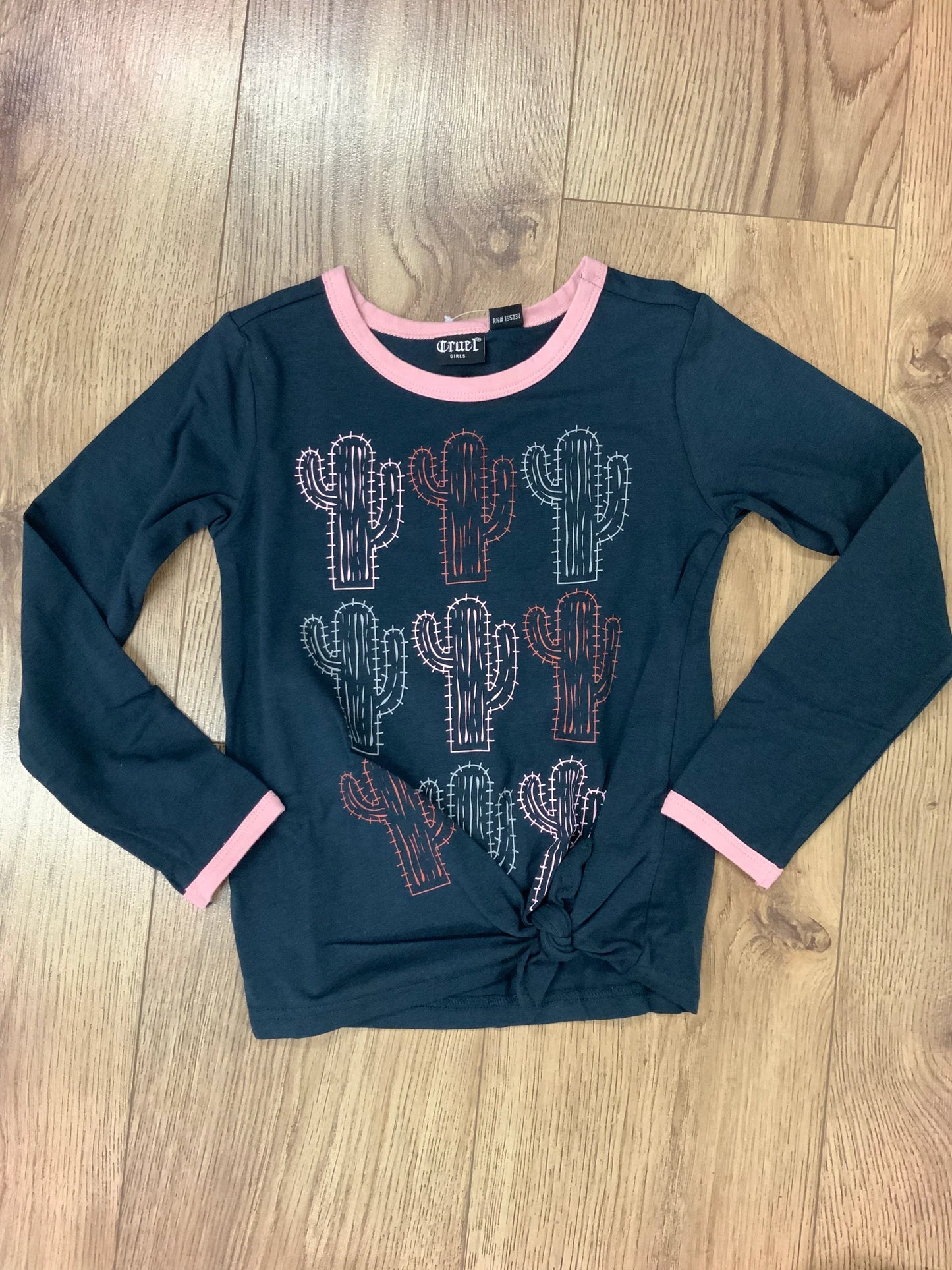 Cruel Denim® Youth Girl's Navy Cacti Graphic T-Shirt