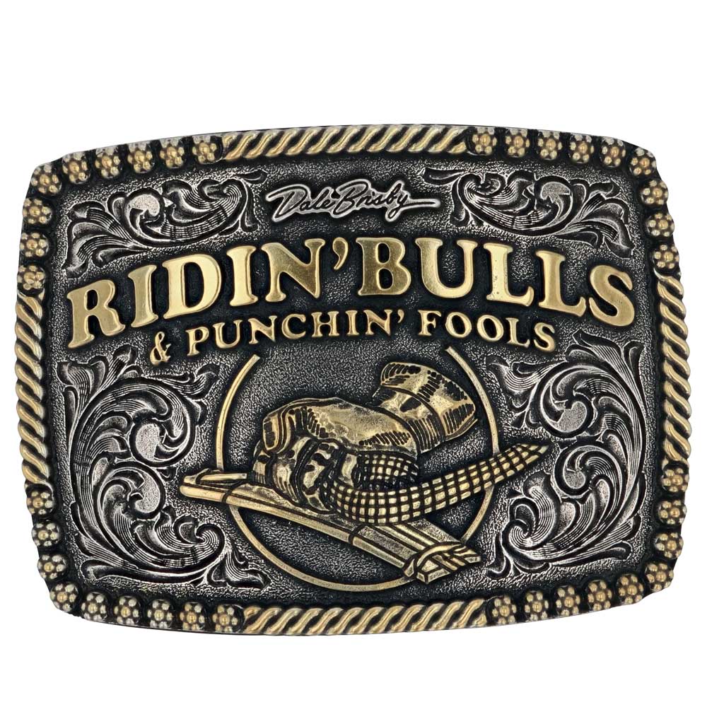 Montana Silversmiths Dale Brisby Bulls Fools Attitude Belt Buckle A917DB