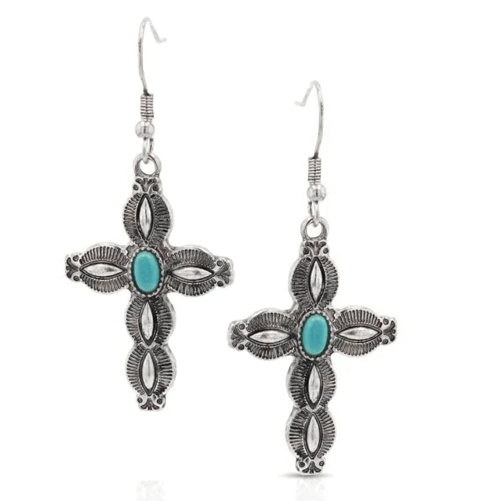 Faithful Expression Cross Attitude Earrings AER5420