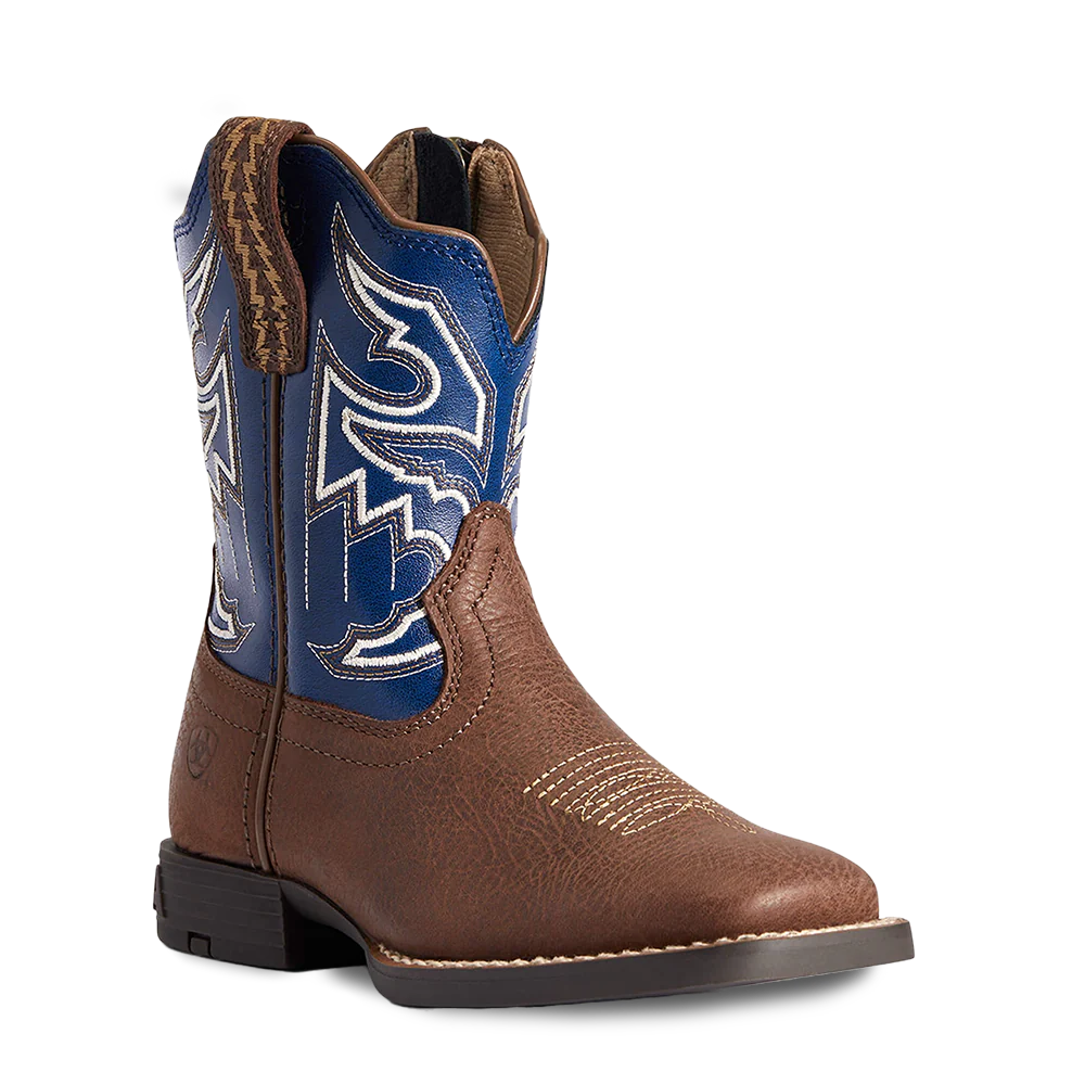Ariat Toddlers Sorting Pen Chocolate and Navy Boots 10038334