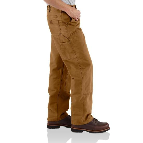 STYLE #B136 MEN'S UTILITY DOUBLE-KNEE WORK PANT - LOOSE FIT - RUGGED FLEX® - WASHED DUCK