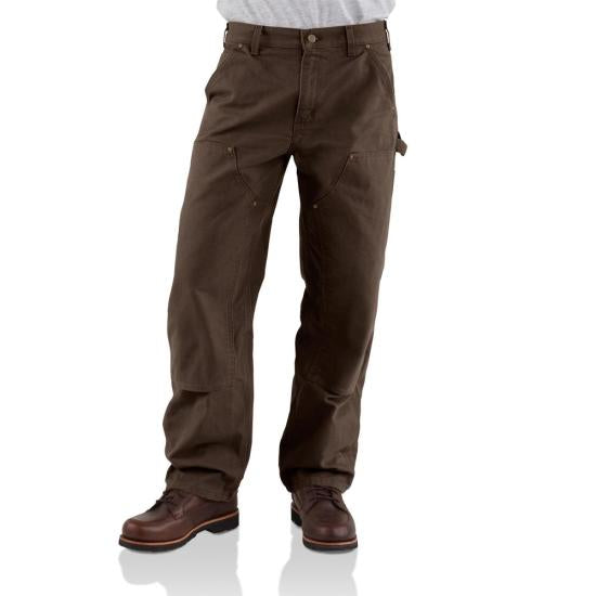 STYLE #B136 MEN'S UTILITY DOUBLE-KNEE WORK PANT - LOOSE FIT - RUGGED FLEX® - WASHED DUCK
