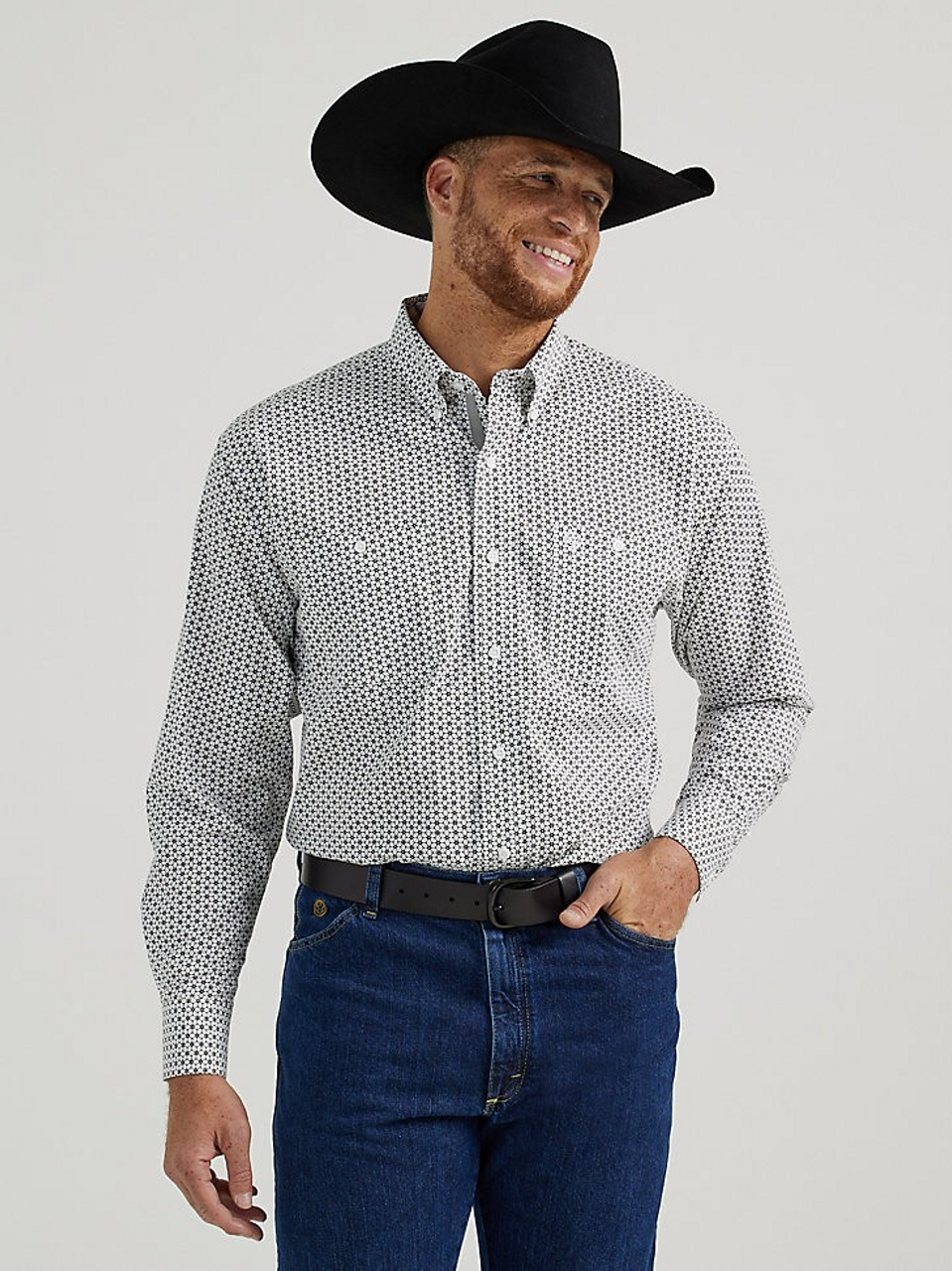 WRANGLER GEORGE STRAIT FLORAL BLACK - MENS SHIRT - 112344891