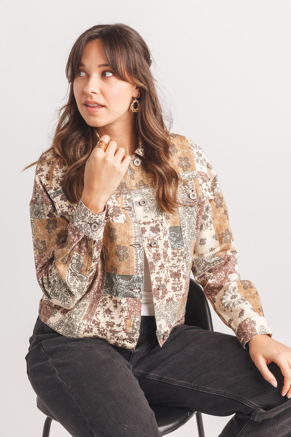 Papillon JT-21732 - Women`s Patch Jean Jacket