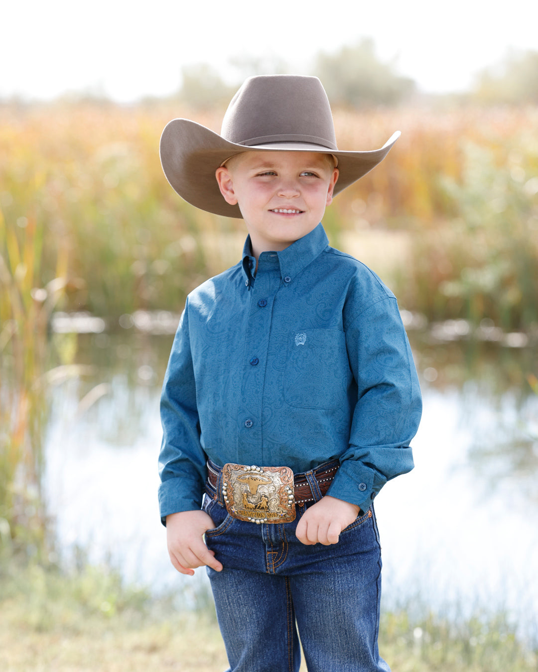 Cinch MTW7060432 - Boys Long Sleeve Western Shirt