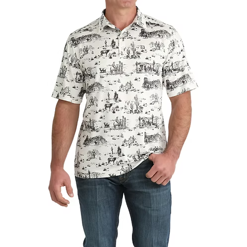 Cinch MTK1865038 - Men`s Western Print Polo