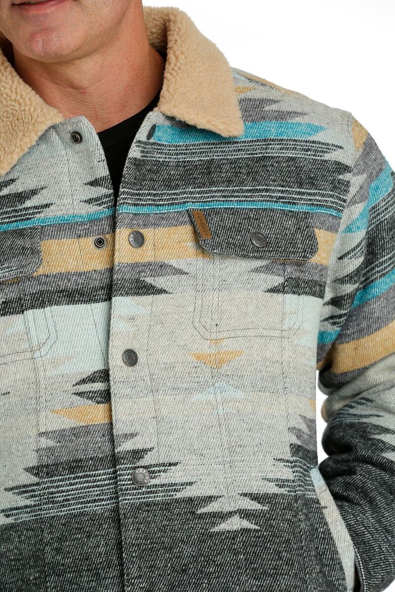 Cinch Men’s Aztec Sherpa Lined Trucker Jacket