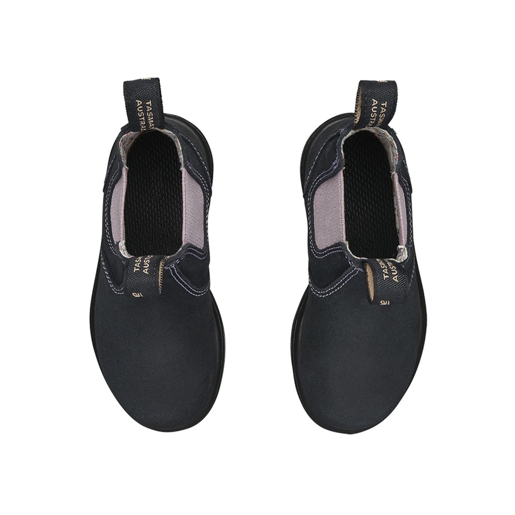 Blundstone #2195 - Kids Navy Suede with Pale Pink Elastic