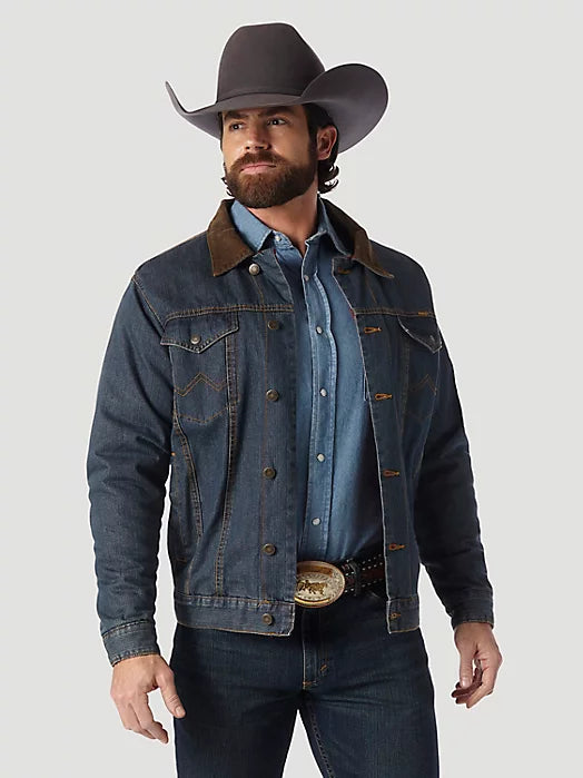 WRANGLER BLANKET LINED DENIM JACKET IN RUSTIC COLOR Toms Boot