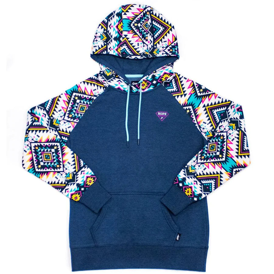 ROPE LIKE A GIRL NAVY HOOEY HOODY Toms Boot Western Wear