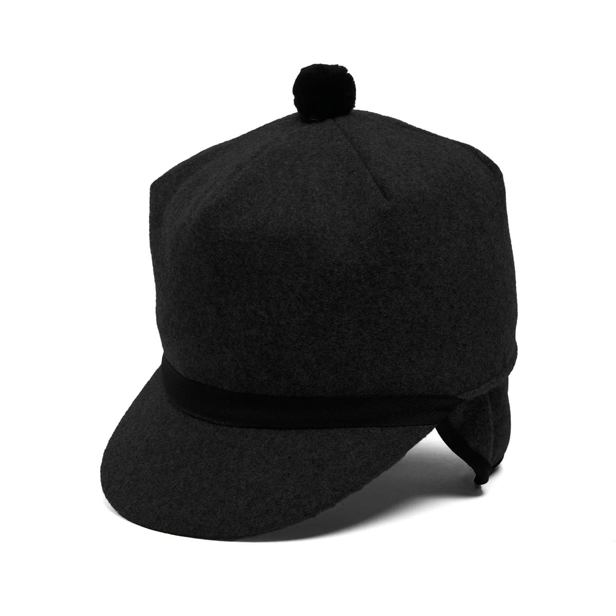 Crown Cap 1-1402 BLK - Melton Stockman Cap