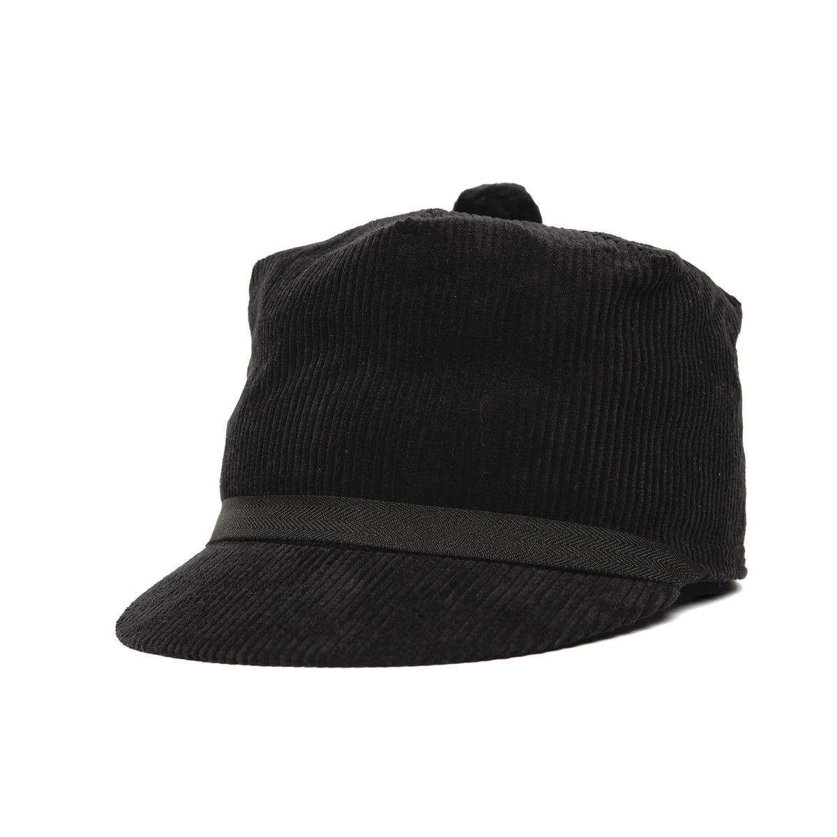 Crown Cap 1-118 BLK - Corduroy Stockman Cap