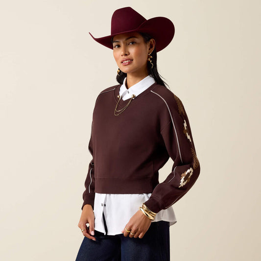 Ariat10079637 - Dakota Sweatshirt CHC PLM