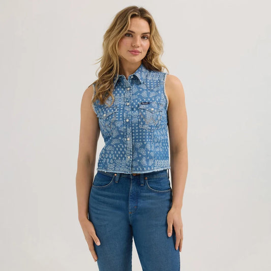 Wrangler 112365054 - Women`s Retro Denim Vest