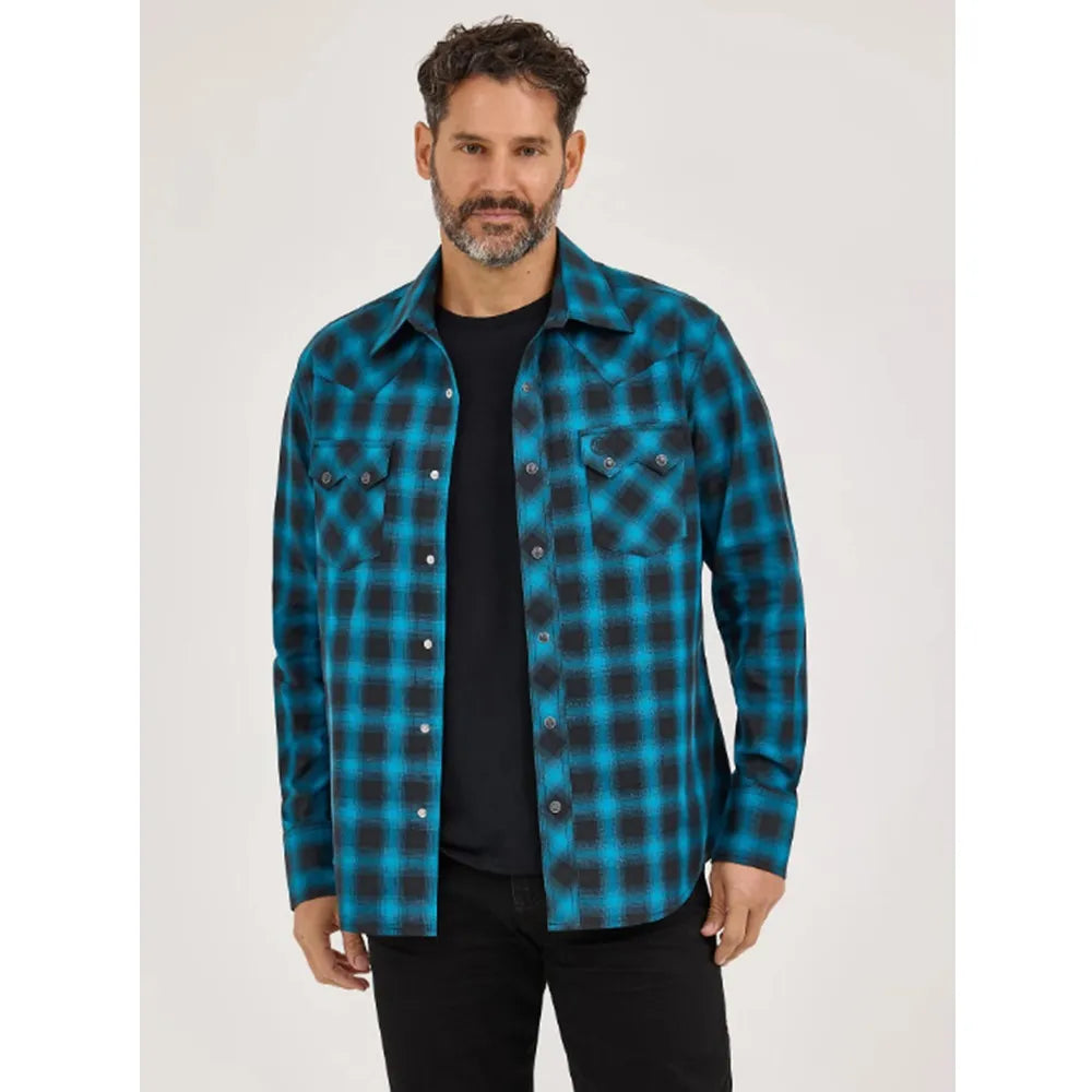 Wrangler 112369565 - Men`s Slim Western Snap
