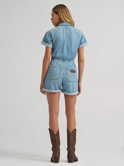Wrangler 112379510 - Women`s Utility Denim Romper