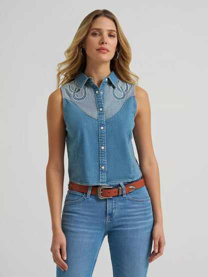 Wrangler 112379512 - Women`s Denim Vest
