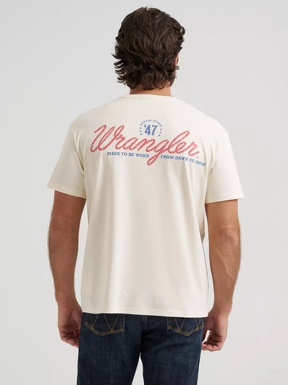 Wrangler 112380305 - Men`s Cursive Cowboy T-Shirt