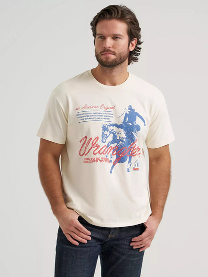Wrangler 112380305 - Men`s Cursive Cowboy T-Shirt