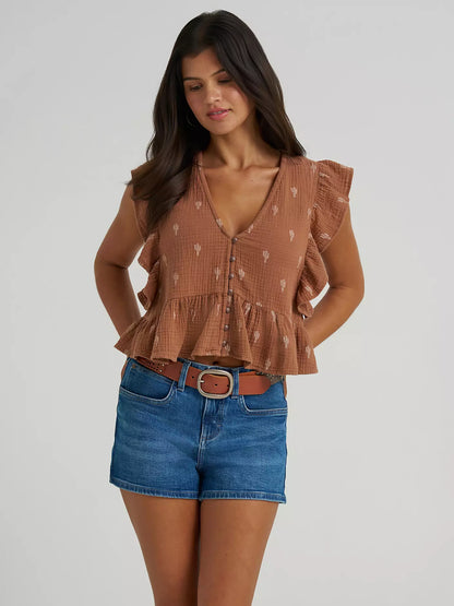 Wrangler 112380602 - Women`s Flutter Top