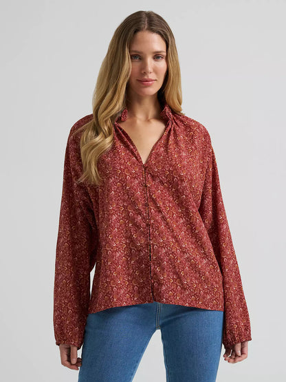 Wrangler 112382526 - Women's Long Sleeve Button Up