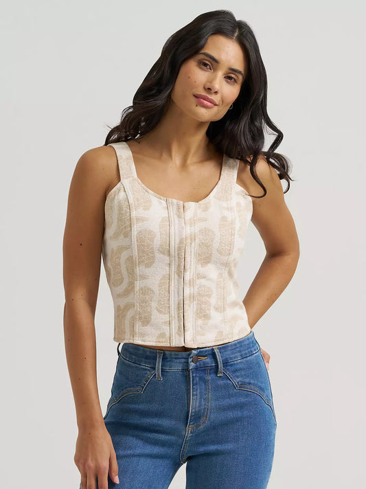 Wrangler 112382720 - Women`s Jacquard Corset Top