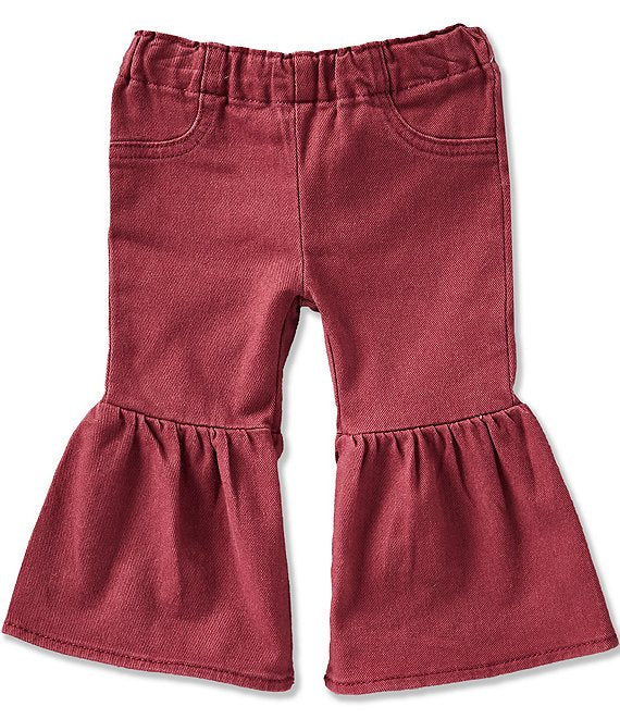 Wrangler 112385572 - Girls Burgundy Flare Jean