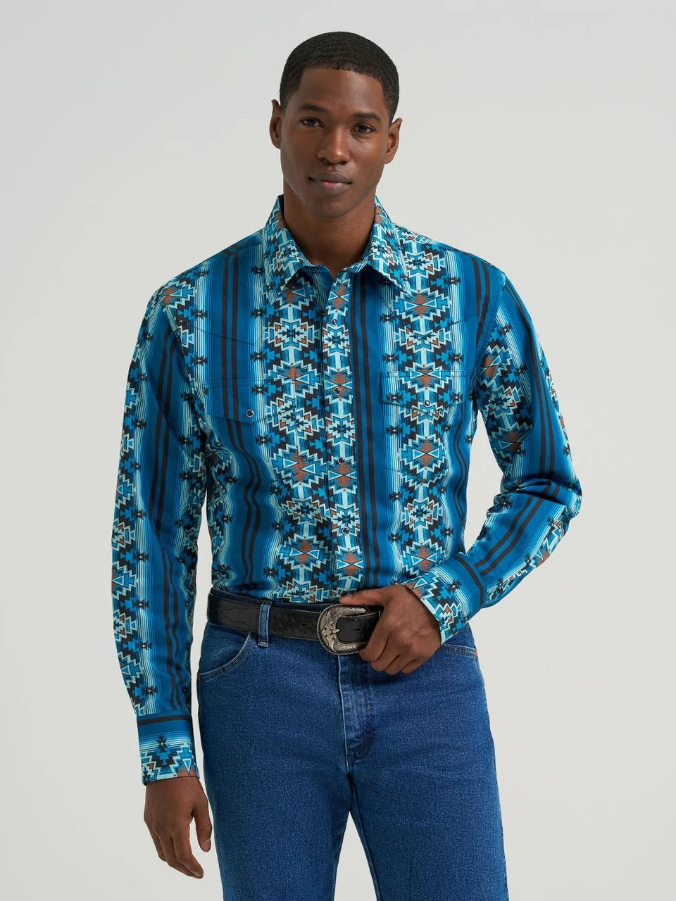 Wrangler 112385792 - Men`s Checotah Western Snap