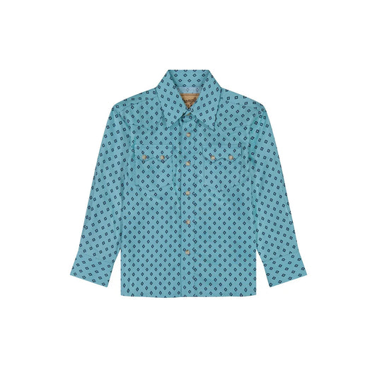 Wrangler 112385921 - Boy's Turquoise Long Sleeve