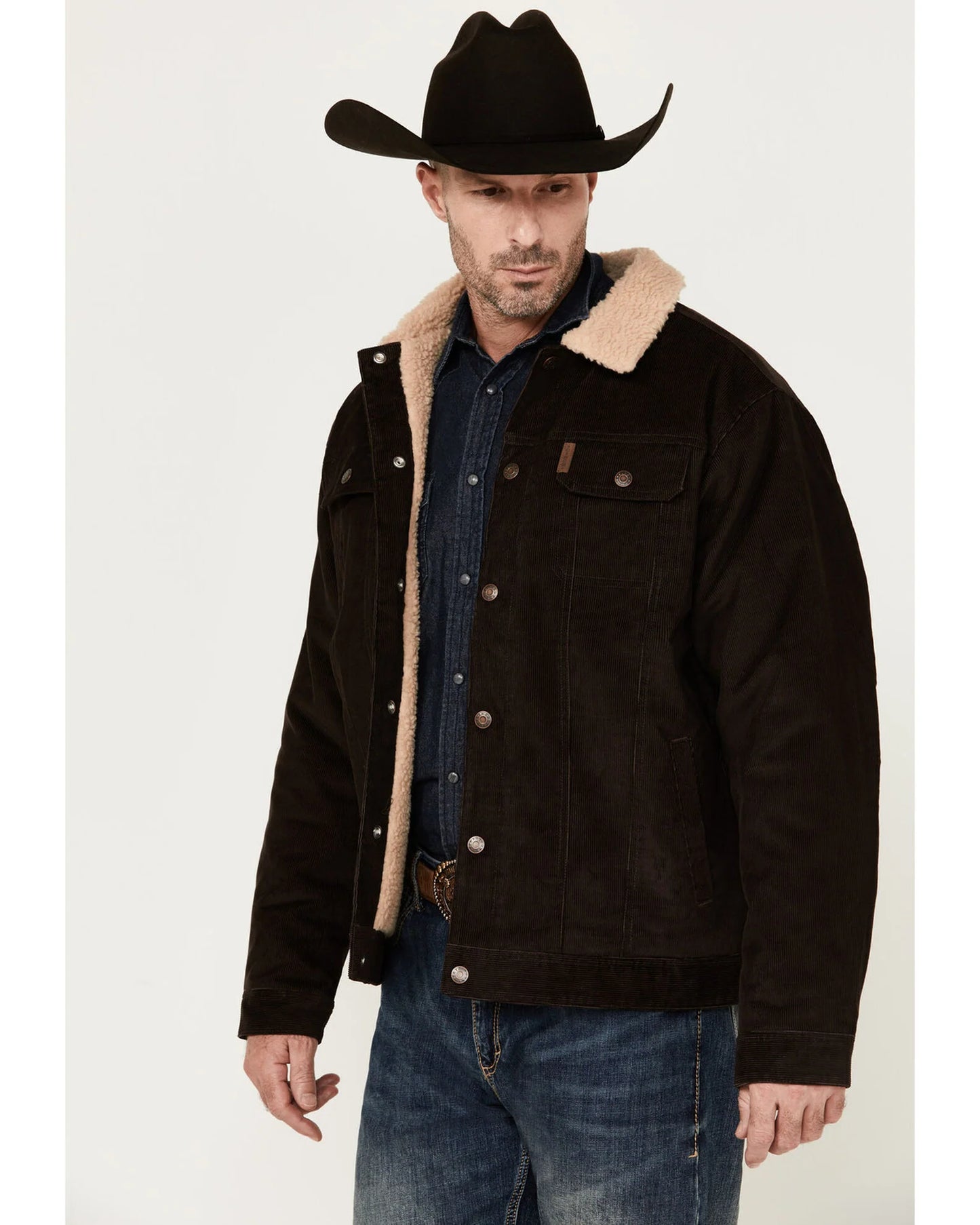 Cinch Jacket Men's Corduroy Trucker Brown