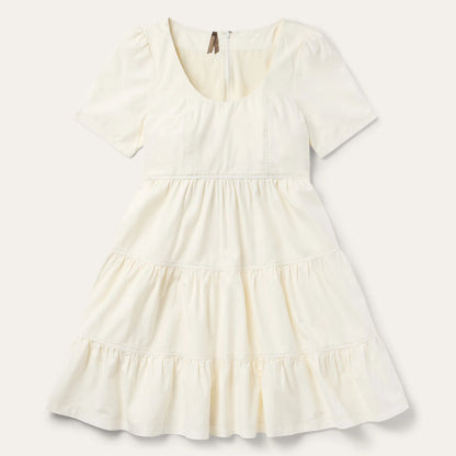Stetson 2076 - Women`s Cream Tiered Dress