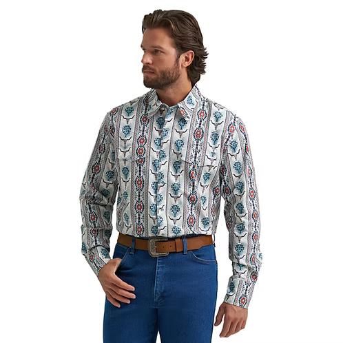 Wrangler 112374908 - Men`s Checotah Western Snap