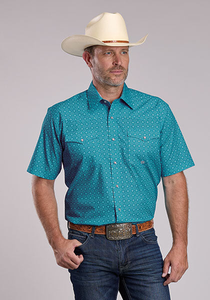 Roper 4049 - Men`s Short Sleeve Snap