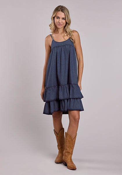 Roper 5063 - Women`s Denim Babydoll Dress