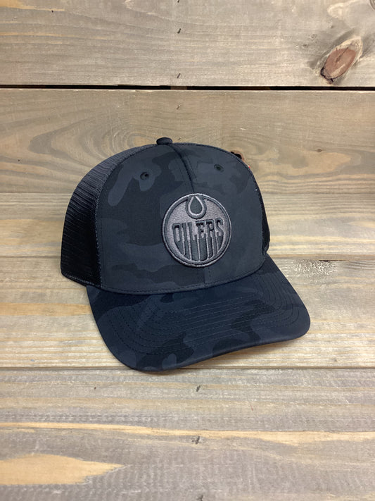 NHL Oilers - Camo Trucker Hat