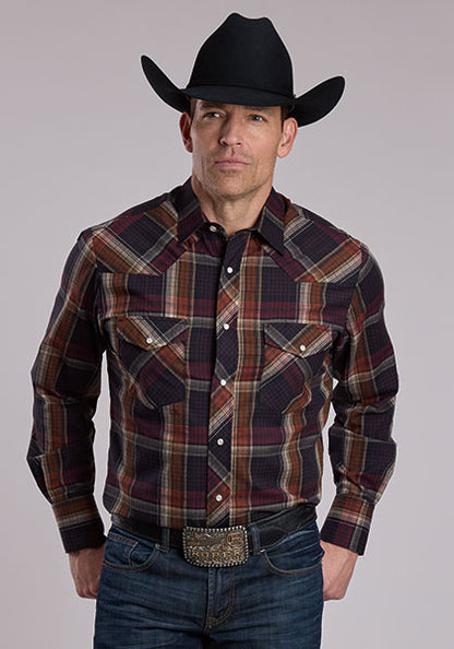 Roper 7012 - Men's Long Sleeve Snap Plaid