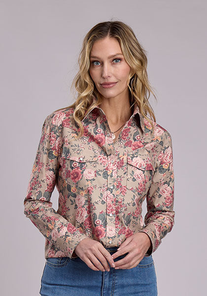 Stetson 7038 - Women's Long Sleeve Cactus Flower